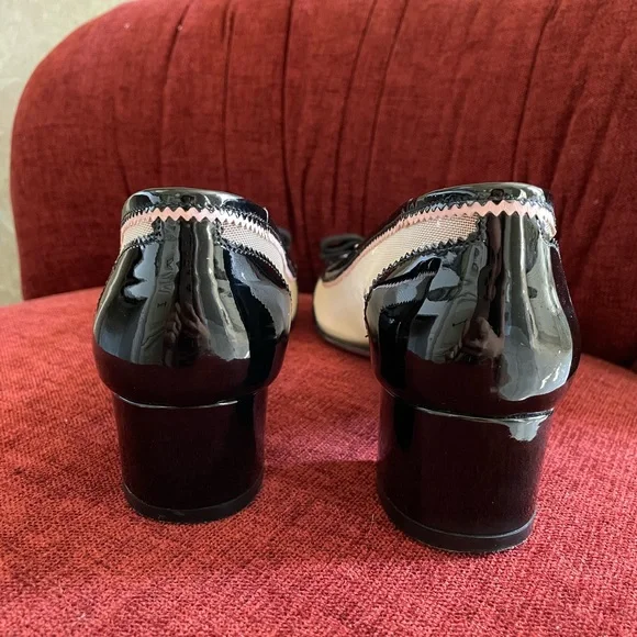 Salvatore Ferragamo Eva Net Vara Pump Mesh Black Pink - Picture 11 of 13